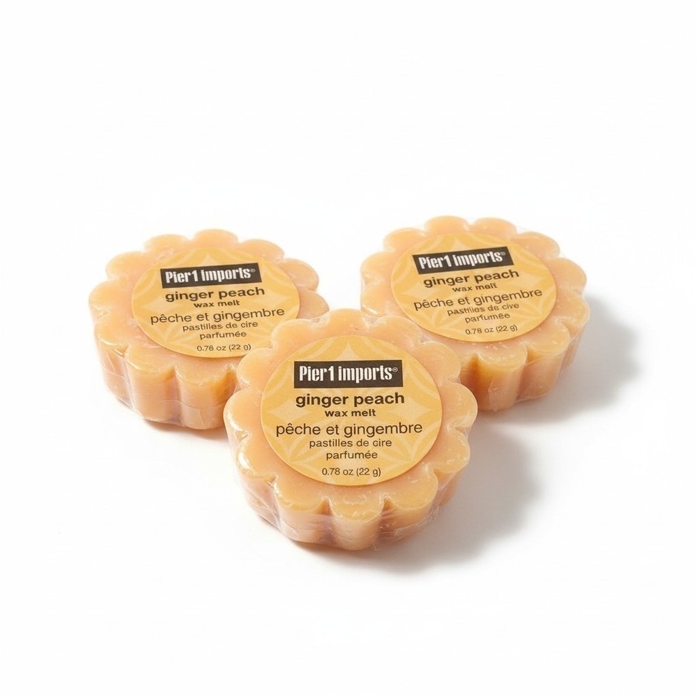 Pier 1 Imports Ginger Peach Wax Melts Flower Shape Lot of 3 Discontinued New